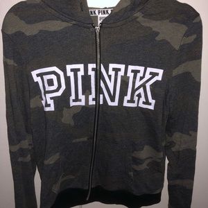 Camouflage zip up Victoria’s Secret PINK jacket